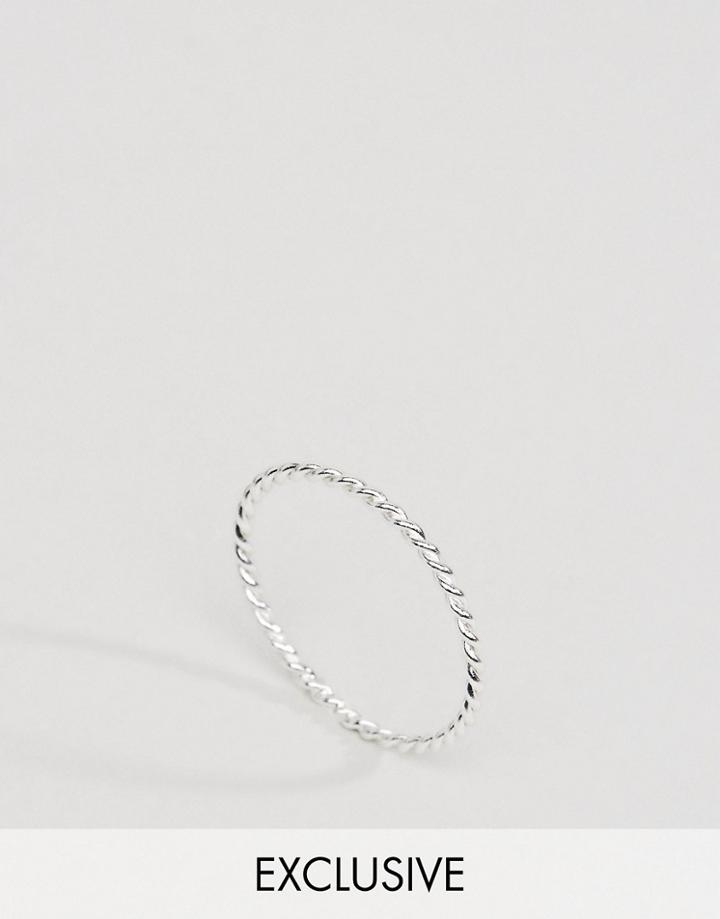 Reclaimed Vintage Inspired Sterling Silver Twisted Ring - Silver