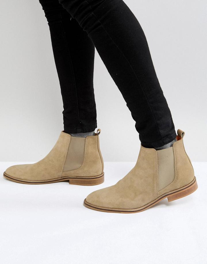 Good For Nothing Chelsea Boots In Tan Suede - Tan