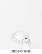 Asos Design Sterling Silver Ring With Zip Design In Silver