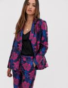 Mbym Metallic Floral Jacquard Suit Jacket - Multi