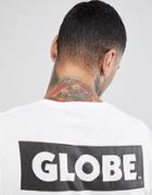Globe T-shirt With Back Sticker Logo Print In White - White