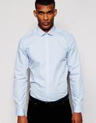 Asos Smart Shirt In Long Sleeve - Light Blue