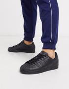 Adidas Originals New Superstar Sneakers In Triple Black