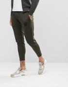 Siksilk Track Cropped Joggers In Khaki - Green