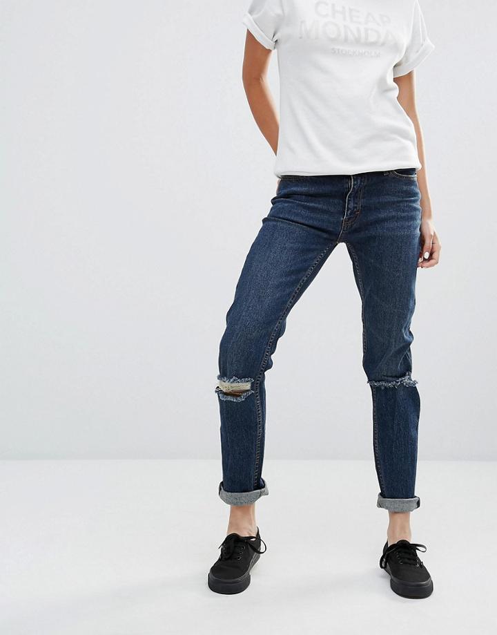 Cheap Monday Common Slim Jeans L32 - Rewind Rip