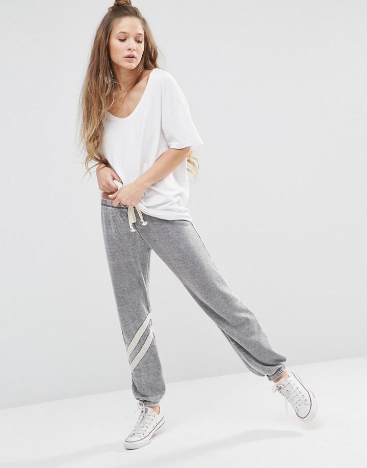 Ocean Drive Burnout Stripe Sweatpants - Steel Gray