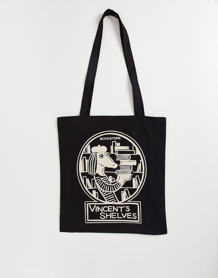 Vintage Supply Vincent's Tote Bag In Black