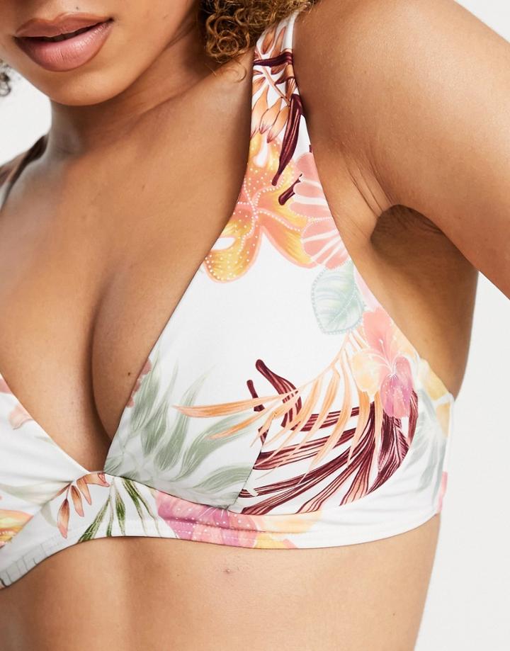 Rip Curl Tallows Underwire Bikini Top In Tropical Print-multi