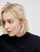 Asos Palm Tree Hair Clip - Silver
