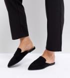 Asos Mouse Wide Fit Pointed Mules - Black