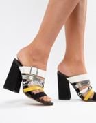 Asos Design Hertz Multi Strap Heeled Sandals