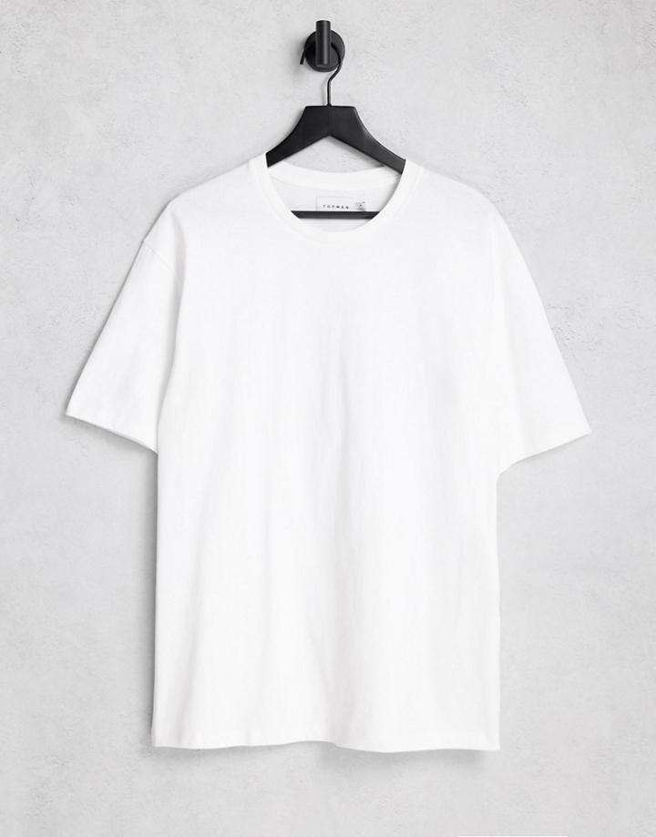 Topman Oversized Organic T-shirt In White