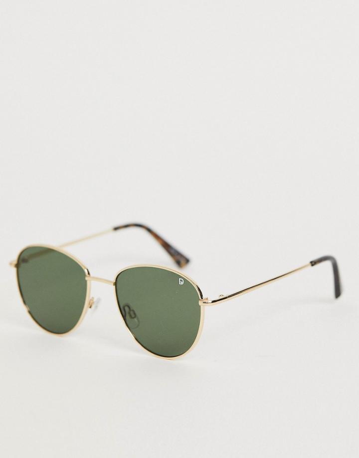 Dusk To Dawn Nouveau Round Sunglasses In Gold