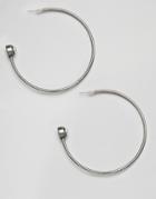 Steve Madden Open Hoop Earrings - Silver