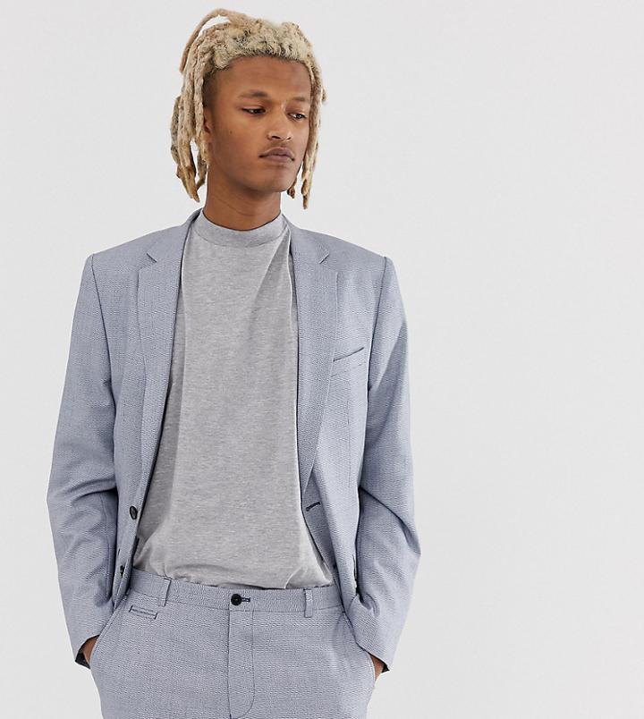 Noak Slim Fit Suit Jacket In Texture - Blue