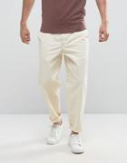 Selected Homme Chino In Wide Leg - White