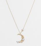Aldo Unedith Crystal Moon And Star Necklace In Gold