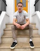 Pr  London Eclipse T-shirt In Light Gray-grey