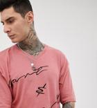 Heart & Dagger Branded T-shirt-pink