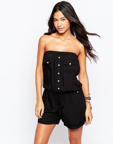 Phax Bandeau Romper - Negro