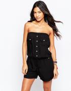 Phax Bandeau Romper - Negro