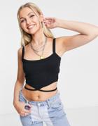 Noisy May Cut Out Crop Top In Black