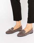 London Rebel Bar Slipper Shoes - Gray Mf