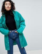 Asos Parka With Belt Detail-copper