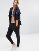 Asos Joggers With Tipped Mono Waistband - Black