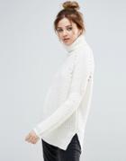 John & Jenn Sammy Lofty Overrsized Turtleneck Sweater - White