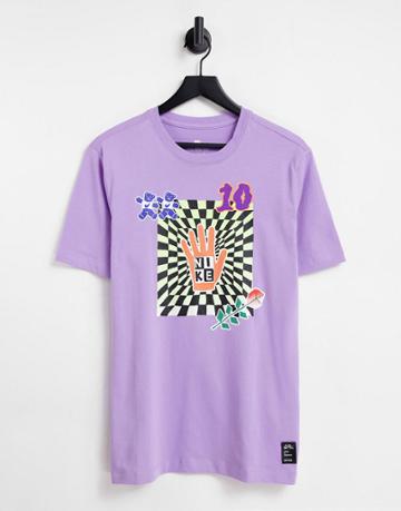 Nike A.i.r. Graphic Logo T-shirt In Lilac-purple