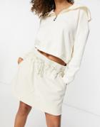 Weekday Ada Organic Cotton Plant Based Dye Mini Pull On Skirt In Off White
