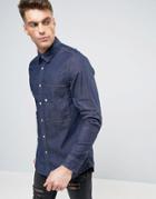 G-star Stalt Denim Slim Fit Shirt Long Sleeve - Navy