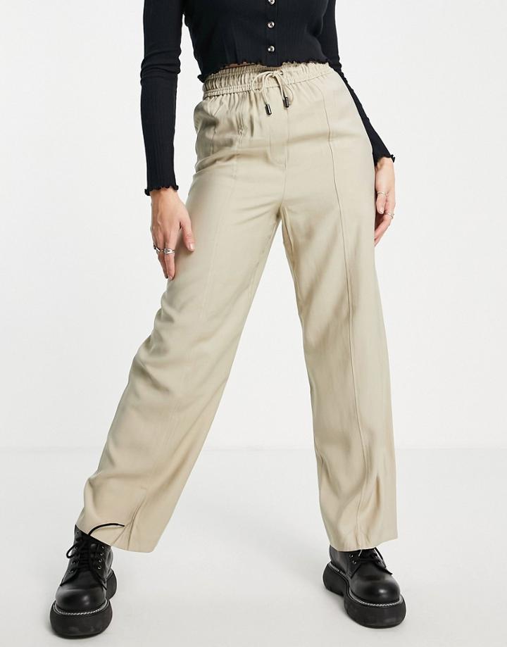 Topshop Plain Sweatpants In Sand-brown