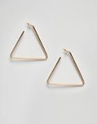 Aldo Gold Triangle Hoop Earrings - Gold