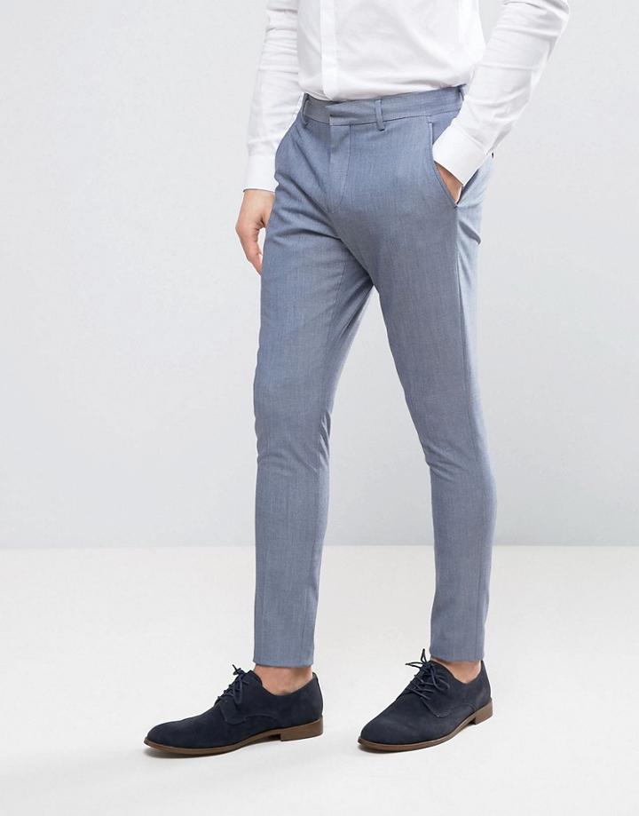 Selected Homme Wedding Super Skinny Suit Pants - Blue