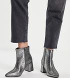 Simply Be Wide Fit Kennedia High Ankle Boots In Pewter-silver