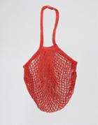 7x Netted Shopper Bag - Red