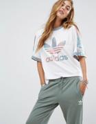 Adidas Originals Pastel Camo Panel Trefoil T-shirt - Multi