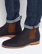 Bobbies Le Marabout Suede Boots - Navy