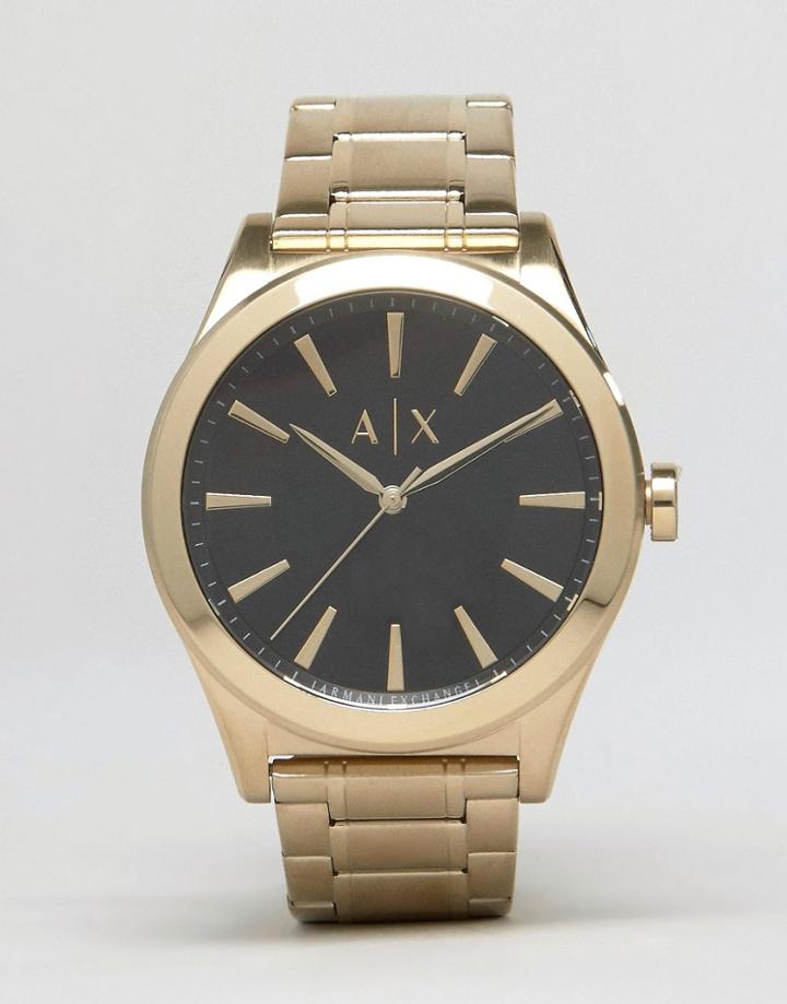 Armani Exchange Ax2328 Stainless Steel Bracelet In Gold - Gold