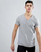 Asos Design T-shirt With V Neck - Gray