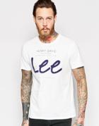 Lee T-shirt Crew Neck With Hd Logo Print In White - Cloud Dancer