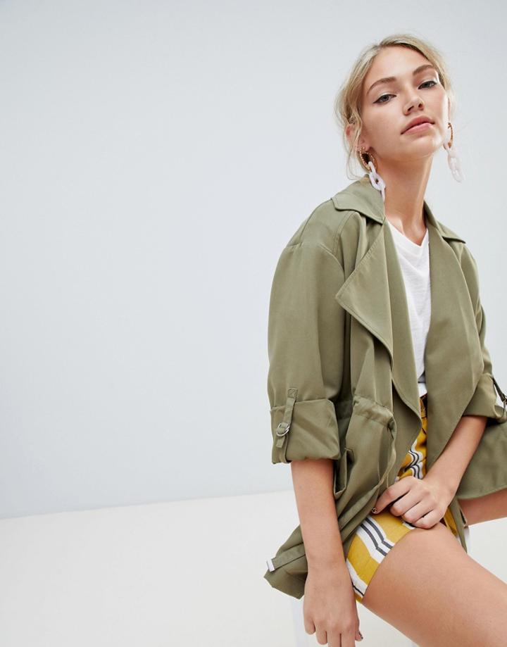 Stradivarius Utility Jacket - Green