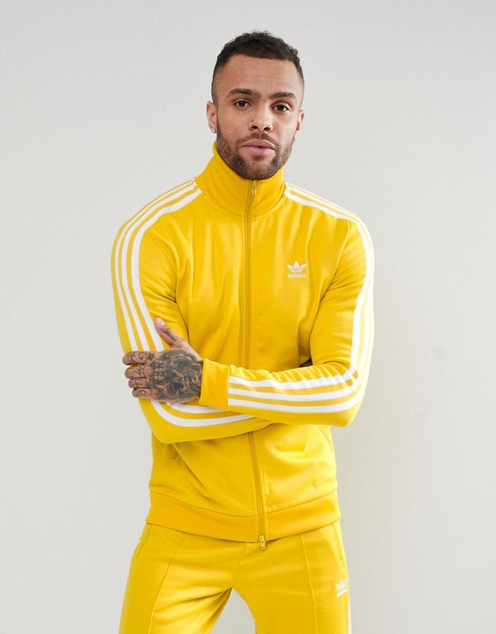 Adidas Originals Adicolor Beckenbauer Track Jacket In Yellow Cw1254 - Yellow
