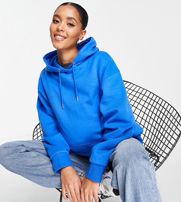 Asos Design Maternity Oversized Boyfriend Hoodie In Blue-blues