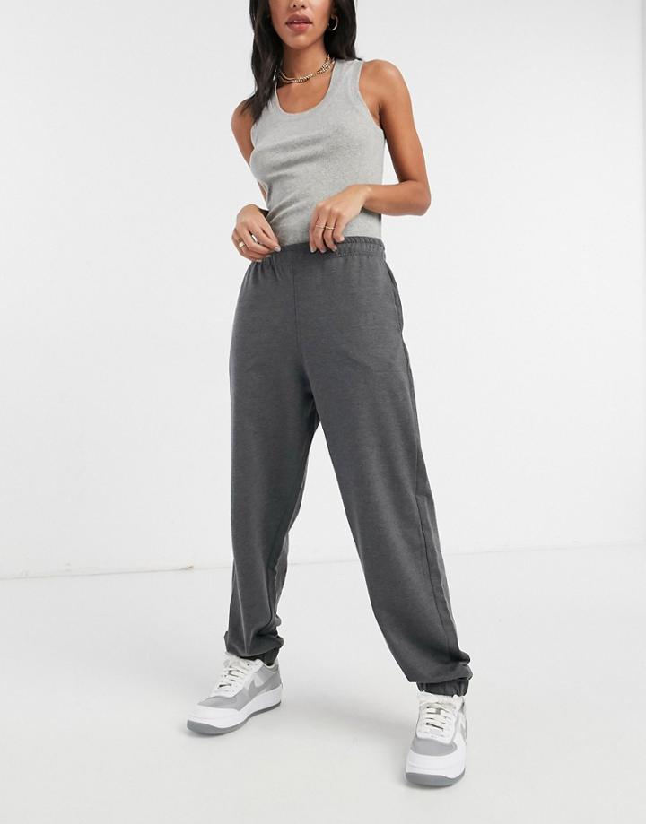 Urban Bliss Set Slouchy Cuffed Sweatpants In Gray-grey