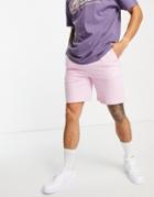 Pull & Bear Set Jersey Shorts In Pink
