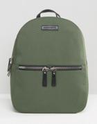 Smith And Canova Nylon Backpack With Leather Trim - Green