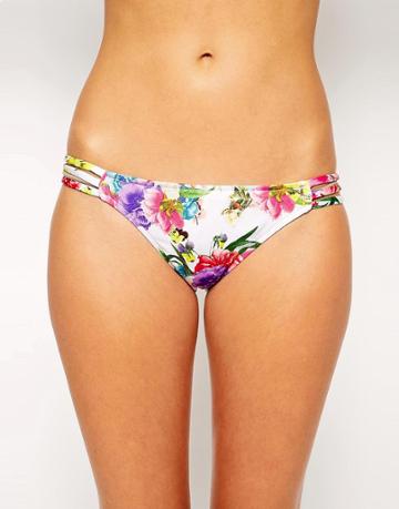 Ginja By Baku Exclusive To Asos Spring Fever Multi Strap Bikini Bottom - Multi